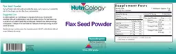 Label for Flax Seed Powder