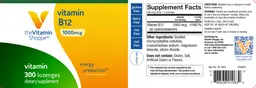 Label for Vitamin B12 1000 mcg
