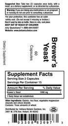 Label for Brewer's Yeast