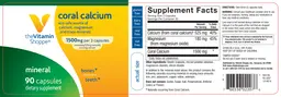 Label for Coral Calcium 1500 mg