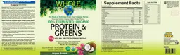 Label for Protein & Greens Organic Tropical