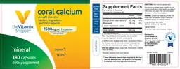 Label for Coral Calcium 1500 mg