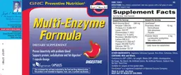 Label for Multi-Enzyme Formula