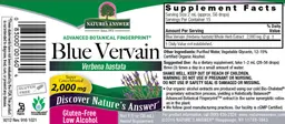 Label for Blue Vervain 2,000 mg