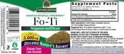 Label for Fo-Ti 2,000 mg