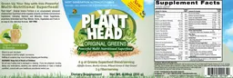 Label for Plant Head Original Greens