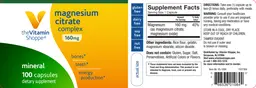 Label for Magnesium Citrate Complex 160 mg
