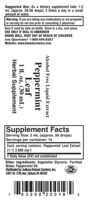 Label for Peppermint Leaf