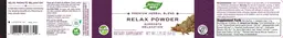 Label for Relax Powder