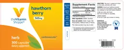 Label for Hawthorn Berry 565 mg