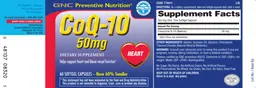 Label for CoQ-10 50 mg