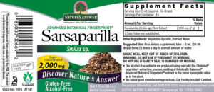 Sarsaparilla 2,000 mg Alcohol-Free