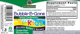 Label for Bubble-B-Gone Alcohol-Free