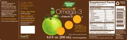 Label for Omega-3 +Vitamin D 1250 mg Crisp Green Apple Flavored