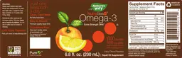 Label for Omega-3 Juicy Citrus Flavored