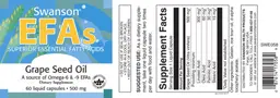 Label for Grape Seed Oil 500 mg