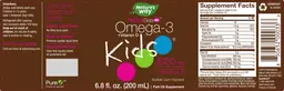 Label for Omega-3 +Vitamin D Kids Bubble Gum Flavored