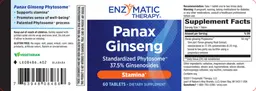 Label for Panax Ginseng