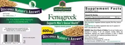 Label for Fenugreek 600 mg