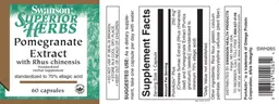 Label for Pomegranate Extract with Rhus Chinensis