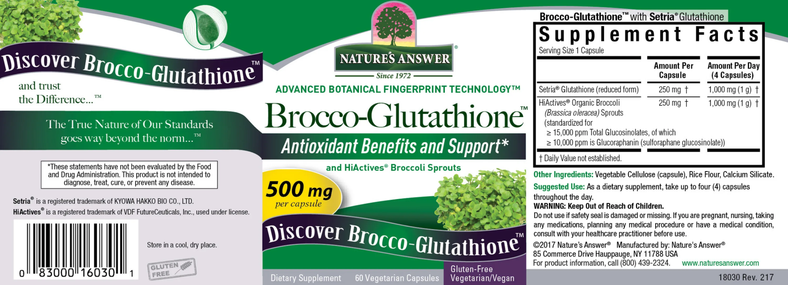 Label for Brocco-Glutathione