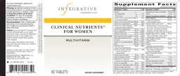 Label for Clinical Nutrients For Women