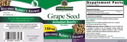 Label for Grape Seed 150 mg
