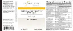 Label for Clinical Nutrients For Men