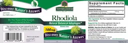 Label for Rhodiola 100 mg