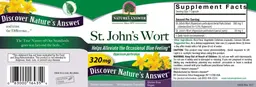 Label for St. John's Wort 320 mg