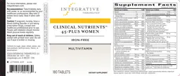 Label for Clinical Nutrients 45 - Plus Women