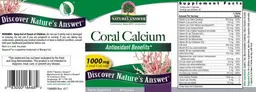 Label for Coral Calcium 1000 mg