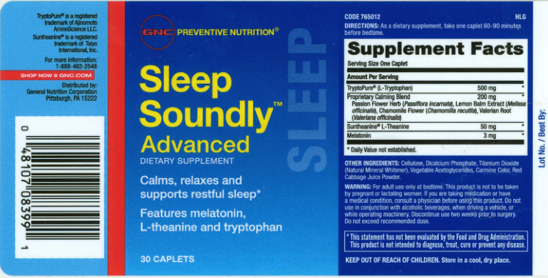 Label for Sleep Soundly Advanced