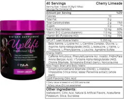 Label for Uplift Cherry Limeade