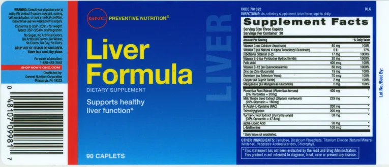 Label for Liver Formula
