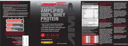 Label for Amplified 100% Whey Protein Vanilla
