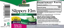 Label for Slippery Elm 1,000 mg