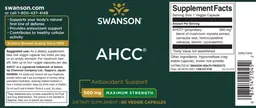 Label for AHCC 500 mg Maximum Strength