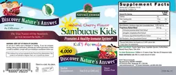 Label for Sambucus Kids 4,000 mg Natural Cherry Flavor