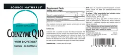 Label for Coenzyme Q10 with Bioperine