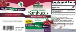 Label for Sambucus Natural Cherry Flavor 12,000 mg