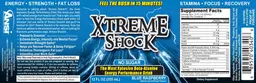 Label for Xtreme Shock Blue Raspberry