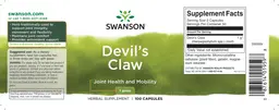 Label for Devil's Claw 1 gram