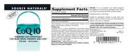 Label for CoQ10 100 mg