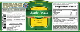 Label for Apple Pectin Plus Vitamin C