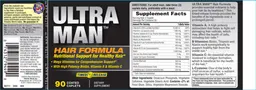 Label for Ultra Man Hair Formula