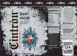 Label for Cintron Liquid Energy Original