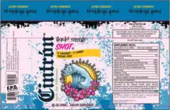 Label for Cintron Liquid Energy Shot Tropical Azul