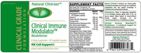 Label for Clinical Immune Modulator Biodefense