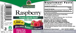 Label for Raspberry 1,000 mg